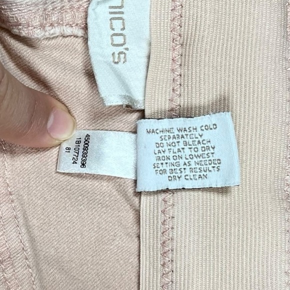 Chico's‎ Casual Pants Women's Size 0.5 (US 6) Stretch Straight Leg Light Beige - Picture 6 of 7